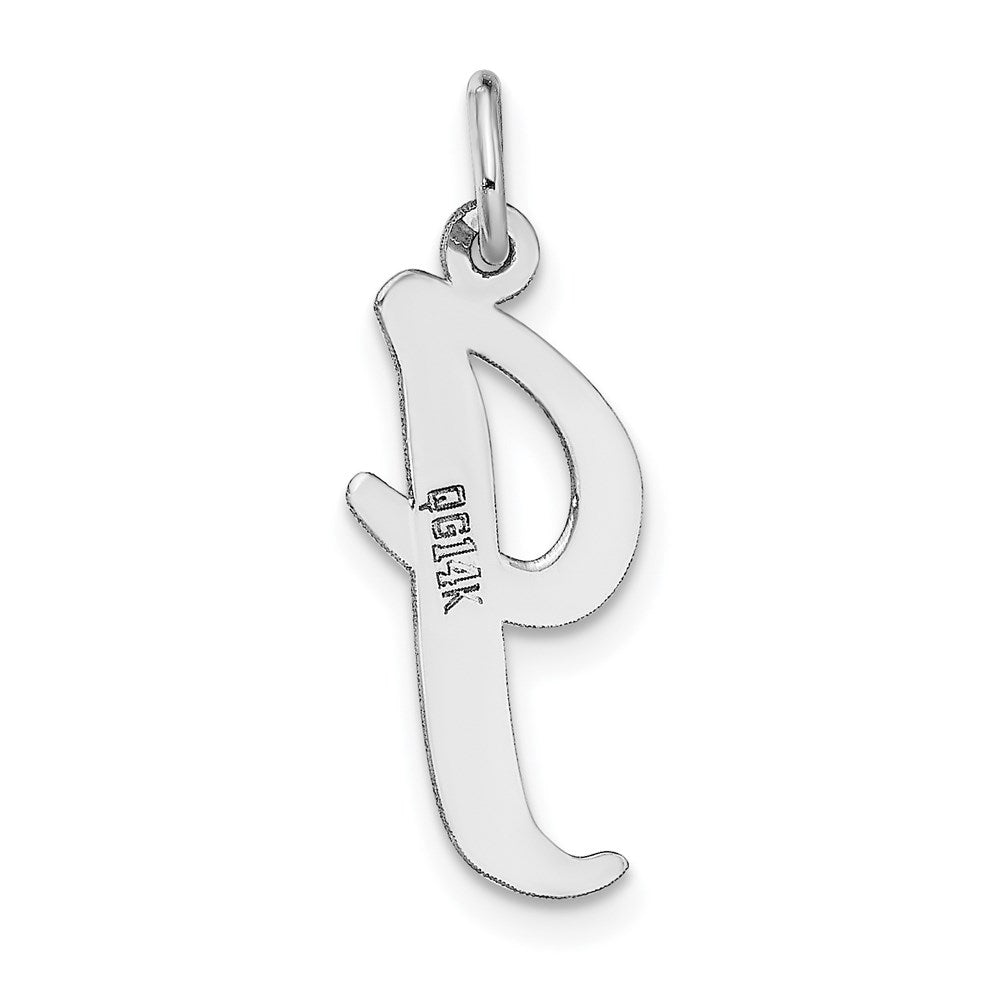 FJC Finejewelers 14 kt White Gold Large Script Letter I Initial Charm