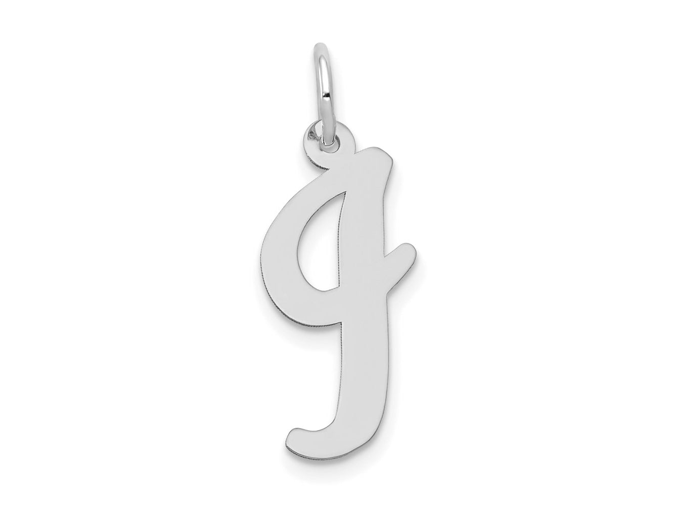 FJC Finejewelers 14 kt White Gold Large Script Letter I Initial Charm