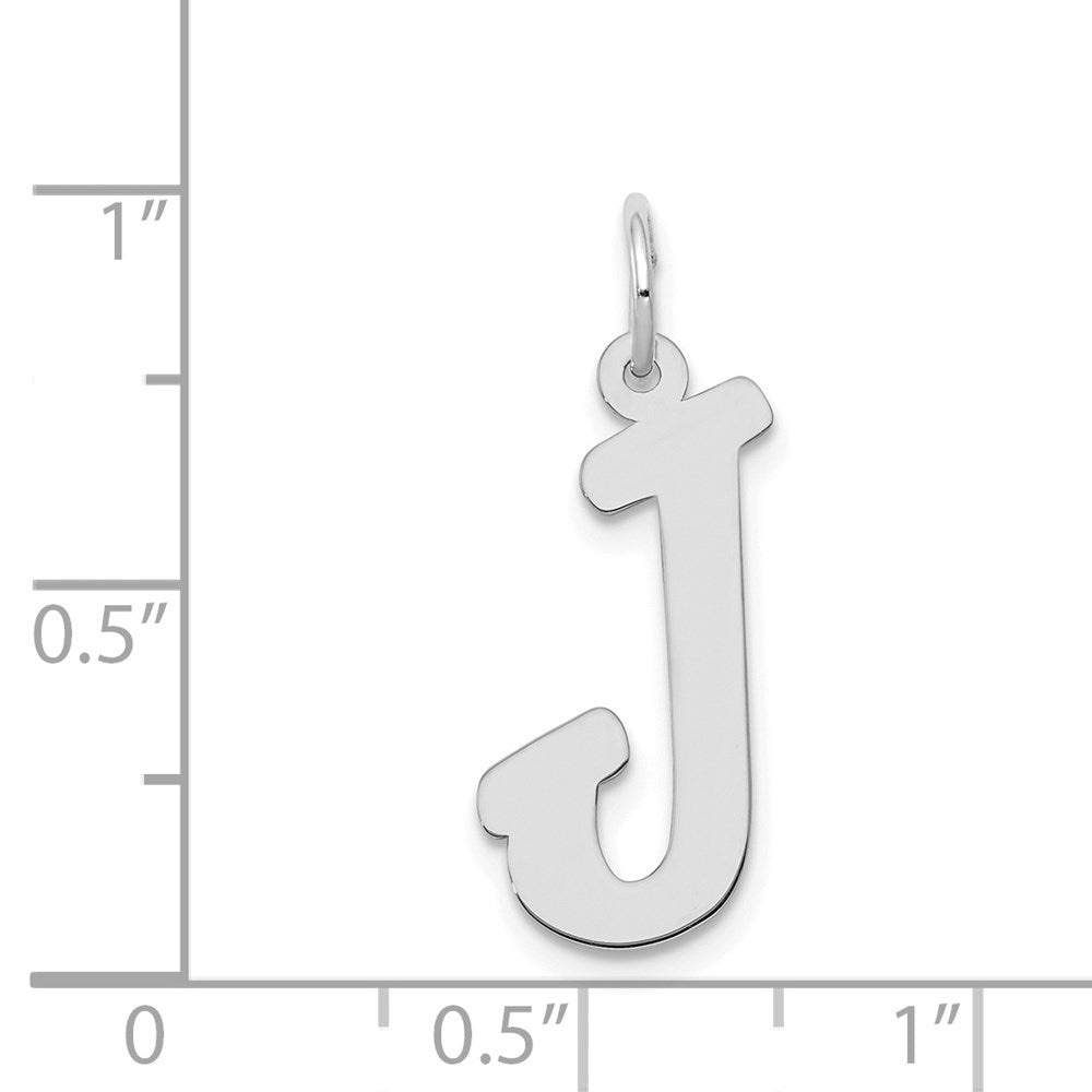 FJC Finejewelers 14 kt White Gold Large Script Letter J Initial Charm