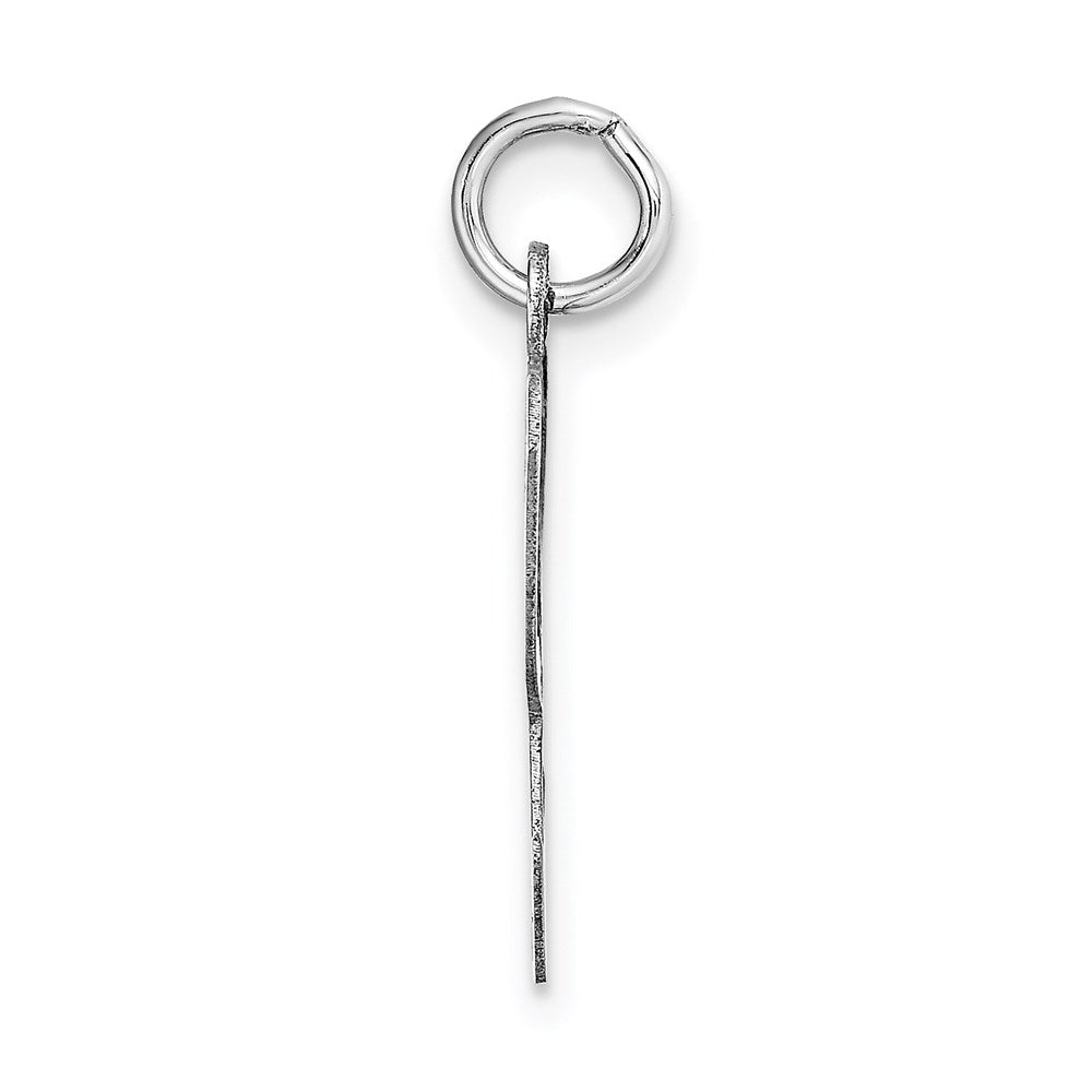 FJC Finejewelers 14 kt White Gold Large Script Letter K Initial Charm