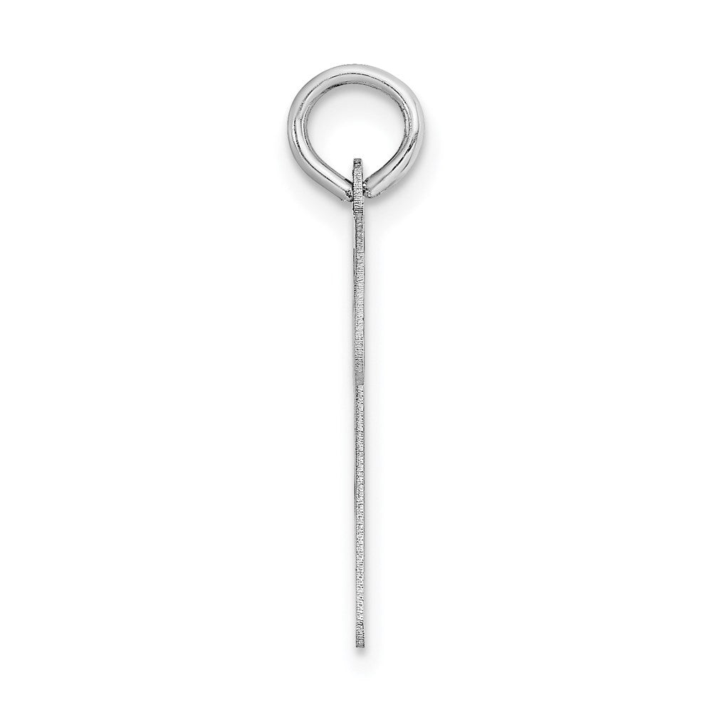 FJC Finejewelers 14 kt White Gold Large Script Letter N Initial Charm