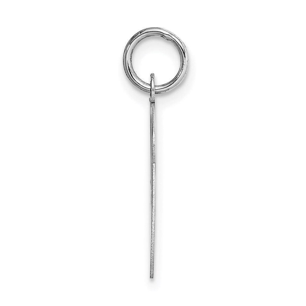 FJC Finejewelers 14 kt White Gold Large Script Letter V Initial Charm