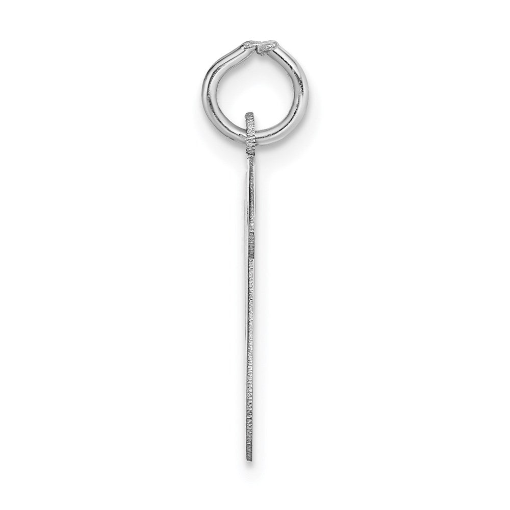 FJC Finejewelers 14 kt White Gold Large Script Letter W Initial Charm