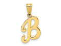FJC Finejewelers 14 kt Yellow Gold Script Letter B Initial Charm 15 x 11 mm