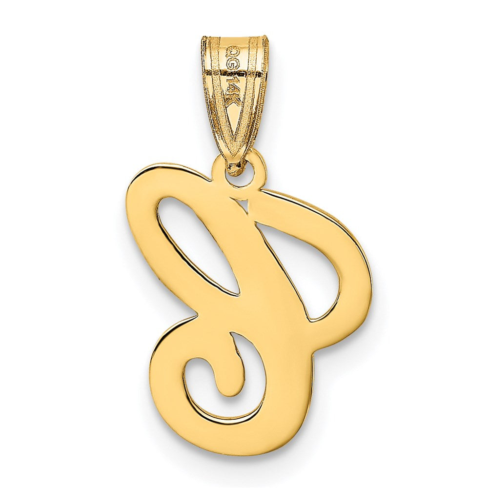 FJC Finejewelers 14 kt Yellow Gold Script Letter C Initial Charm 14 x 11 mm