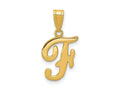 FJC Finejewelers 14 kt Yellow Gold Script Letter F Initial Charm