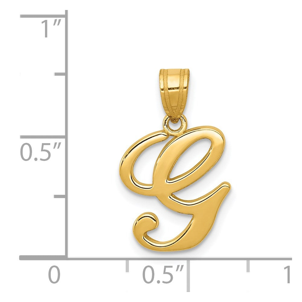FJC Finejewelers 14 kt Yellow Gold Script Letter G Initial Charm