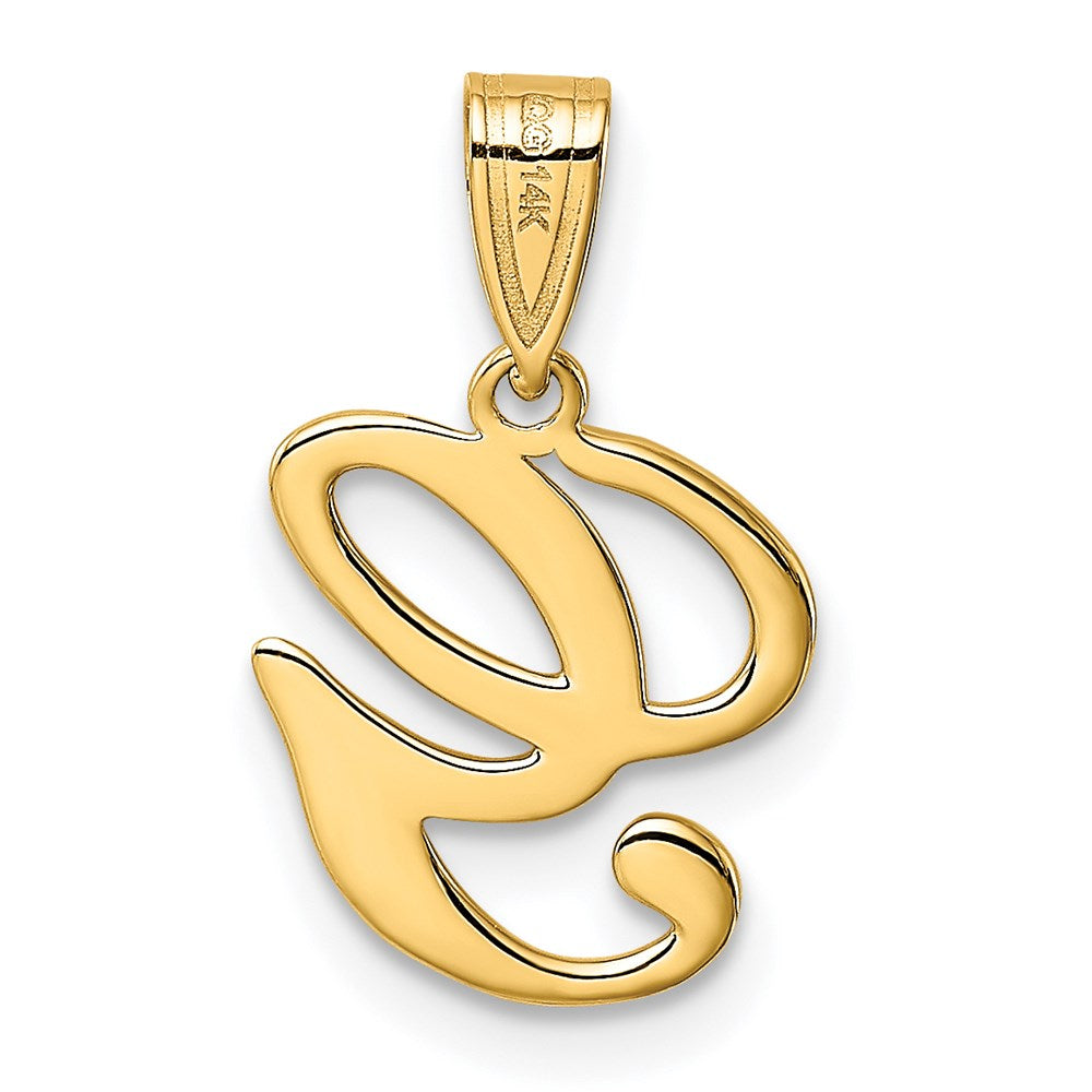 FJC Finejewelers 14 kt Yellow Gold Script Letter G Initial Charm