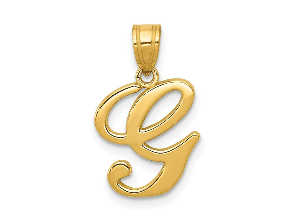 FJC Finejewelers 14 kt Yellow Gold Script Letter G Initial Charm