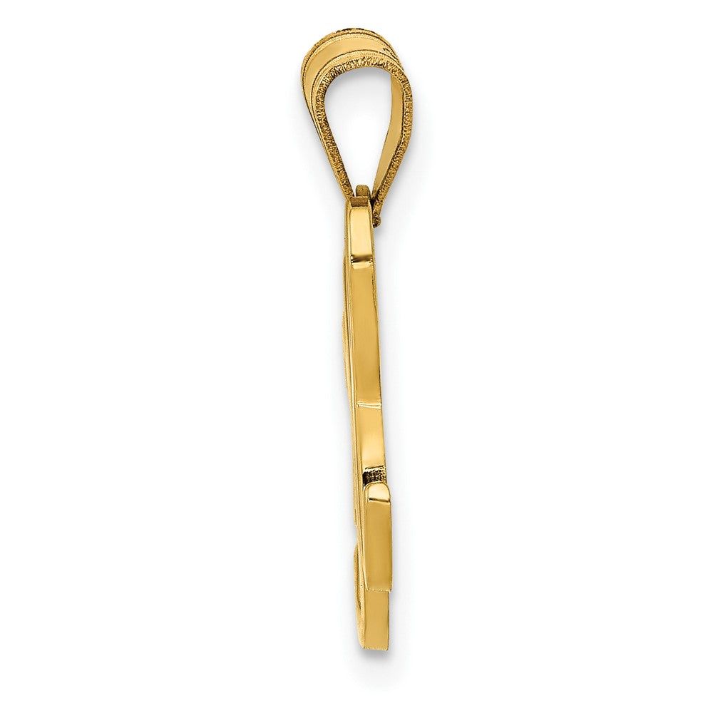 FJC Finejewelers 14 kt Yellow Gold Script Letter H Initial Charm