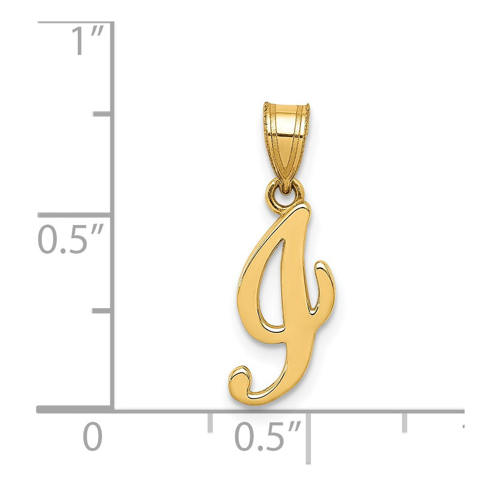 FJC Finejewelers 14 kt Yellow Gold Script Letter I Initial Charm