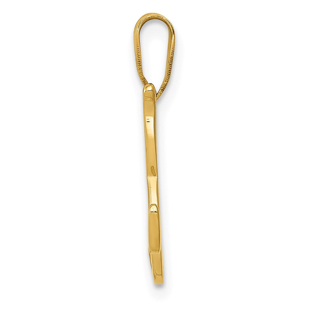 FJC Finejewelers 14 kt Yellow Gold Script Letter K Initial Charm