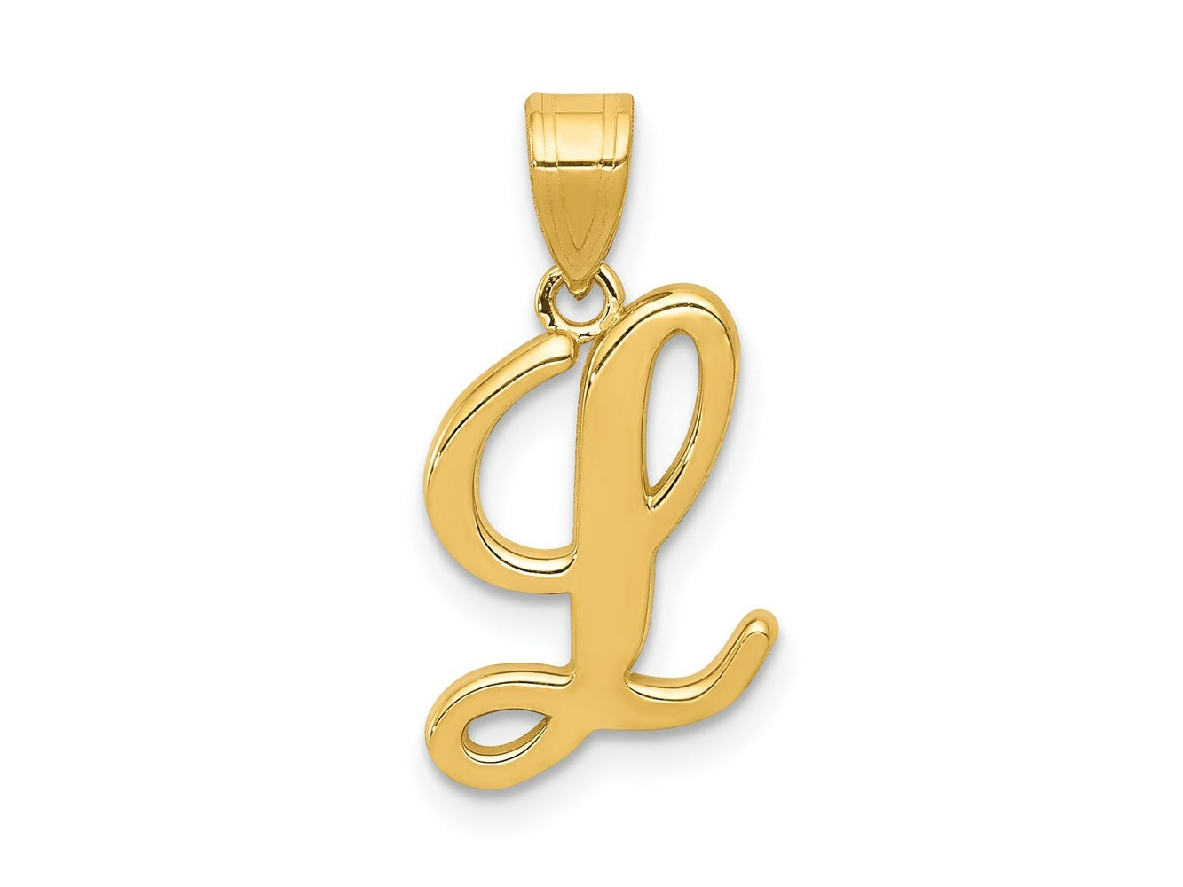 FJC Finejewelers 14 kt Yellow Gold Script Letter L Initial Charm