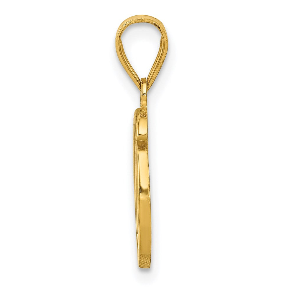 FJC Finejewelers 14 kt Yellow Gold Script Letter O Initial Charm