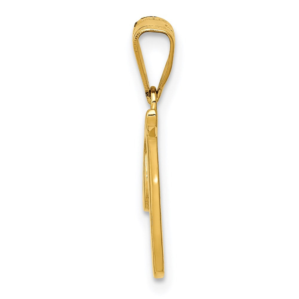 FJC Finejewelers 14 kt Yellow Gold Script Letter T Initial Charm