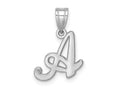 FJC Finejewelers 14 kt White Gold  Script Letter A Initial Charm 13 mm x 12 mm