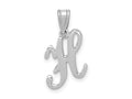 FJC Finejewelers 14 kt White Gold  Script Letter H Initial Charm
