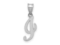 FJC Finejewelers 14 kt White Gold  Script Letter I Initial Charm
