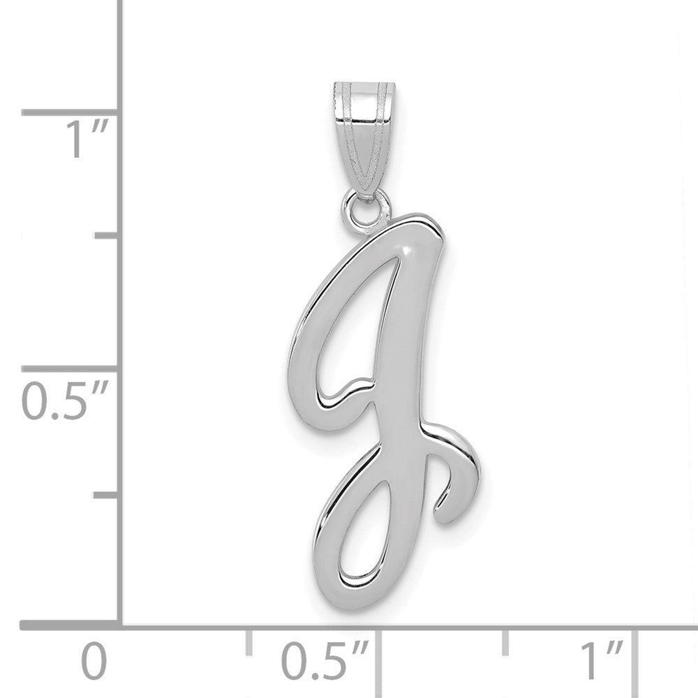 FJC Finejewelers 14 kt White Gold  Script Letter J Initial Charm