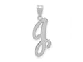 FJC Finejewelers 14 kt White Gold  Script Letter J Initial Charm