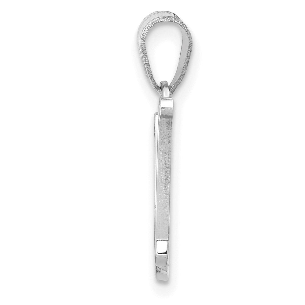 FJC Finejewelers 14 kt White Gold  Script Letter N Initial Charm