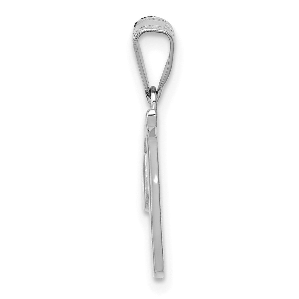 FJC Finejewelers 14 kt White Gold  Script Letter T Initial Charm