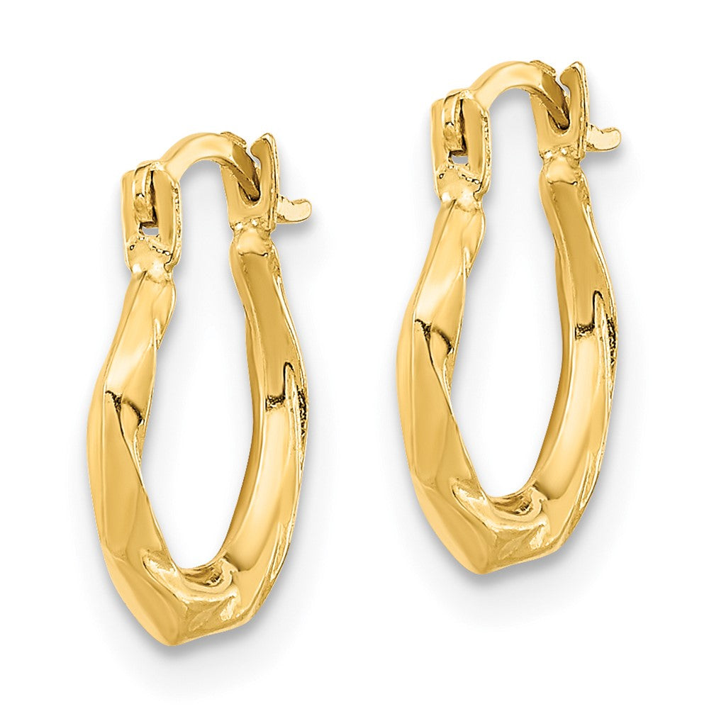 FJC Finejewelers 14 kt Yellow Gold Polished Twist Hoop Earrings 12 x 11 mm