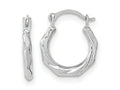 FJC Finejewelers 14 kt White Gold Hoops Polished Twist Hoop Earrings 12 mm x 11 mm