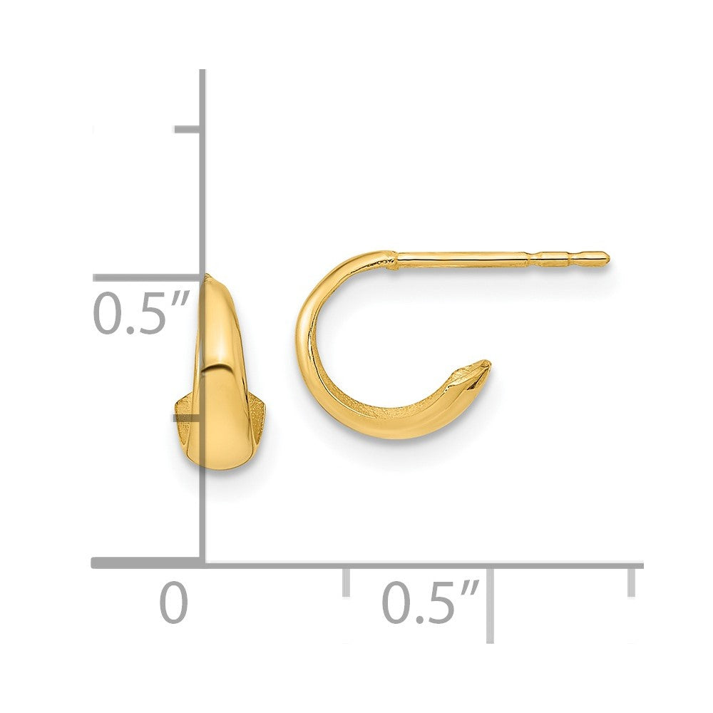 FJC Finejewelers 14 kt Yellow Gold Polished Hoop Post Earrings 8 x 8 mm