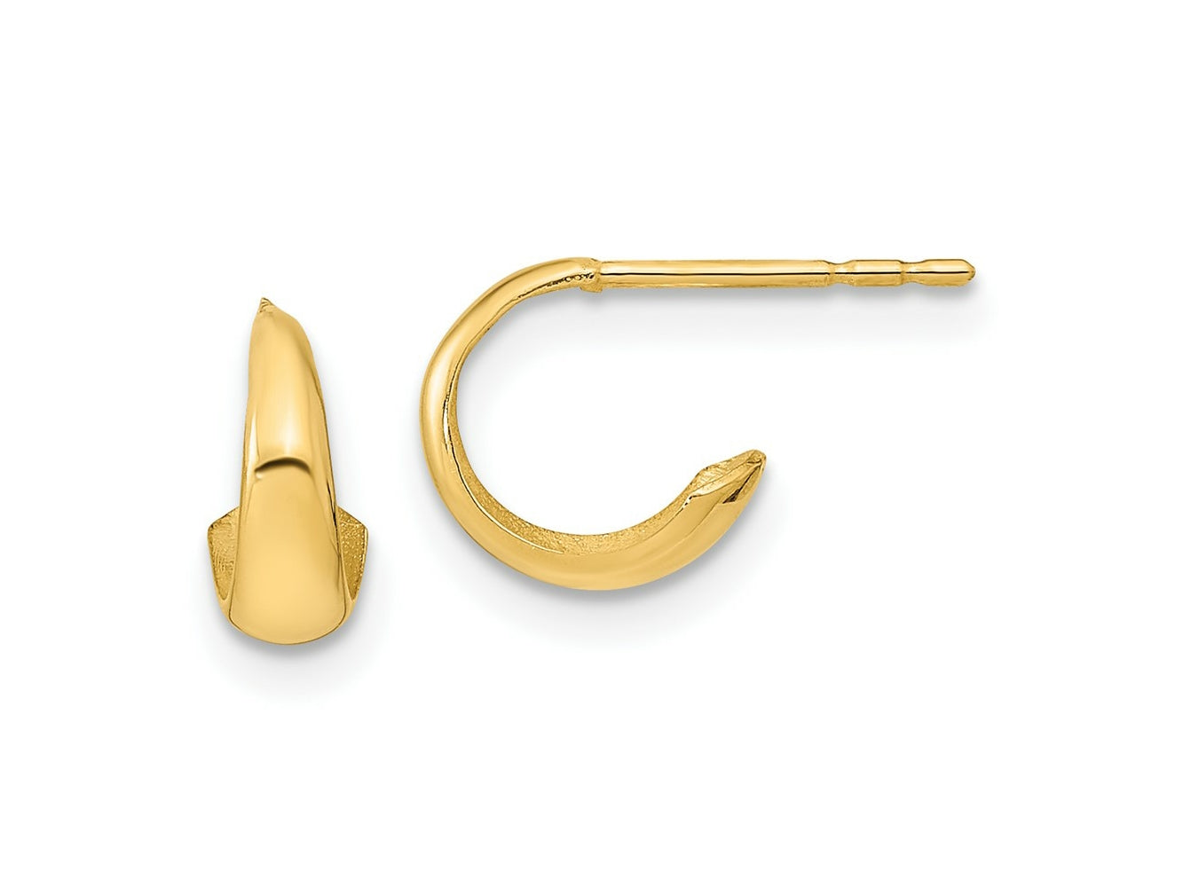 FJC Finejewelers 14 kt Yellow Gold Polished Hoop Post Earrings 8 x 8 mm