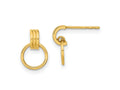 FJC Finejewelers 14 kt Yellow Gold Polished Dangle Circle Post Earrings 10 x 7 mm