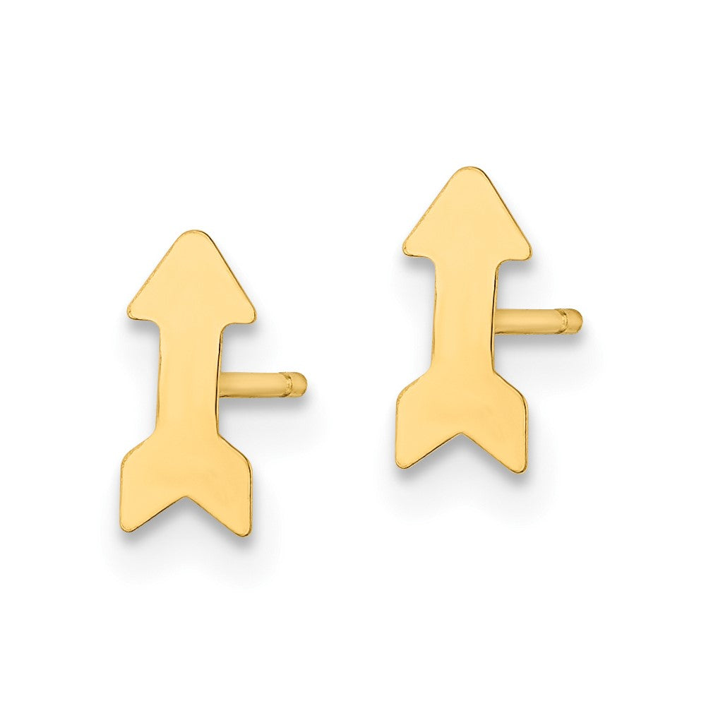 FJC Finejewelers 14 kt Yellow Gold Button Polished Arrow Post Earrings 3 x 7 mm