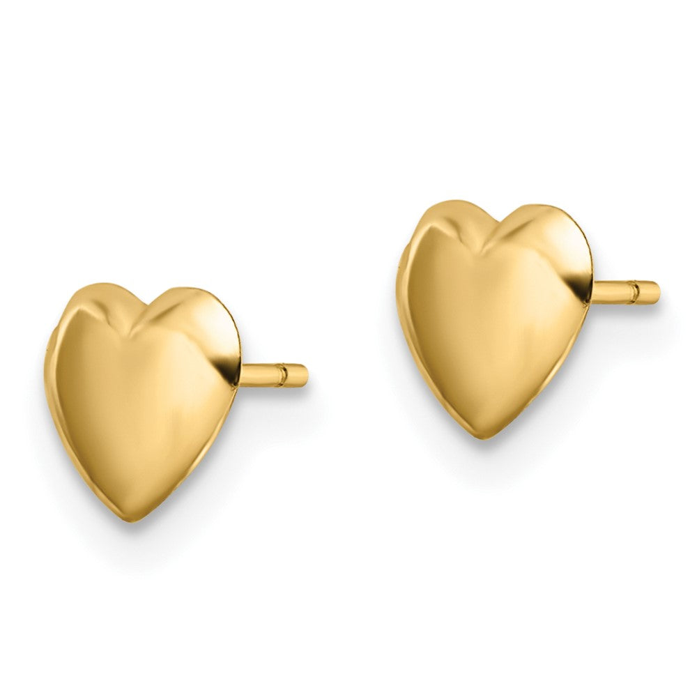 FJC Finejewelers 14 kt Yellow Gold Button Polished Heart Post Earrings 6 x 6 mm
