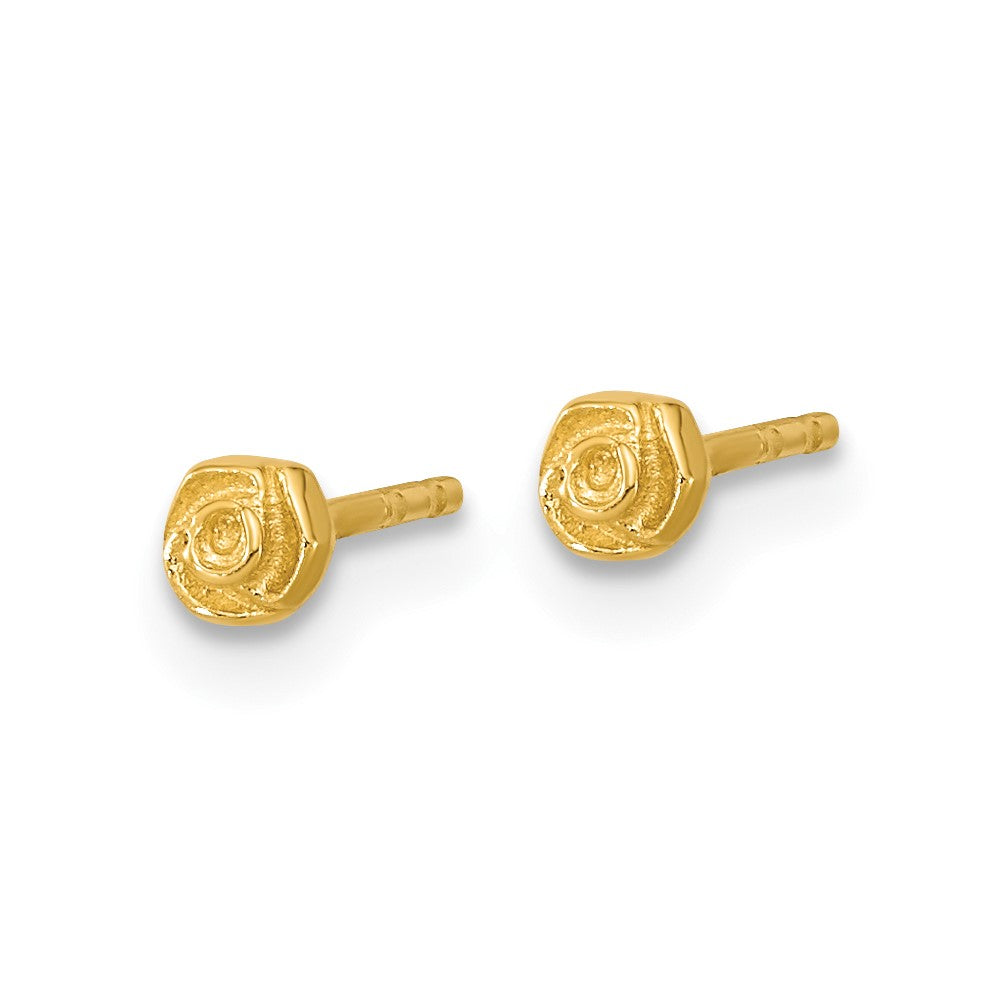FJC Finejewelers 14 kt Yellow Gold Button Polished Rose Post Earrings 3 x 3 mm