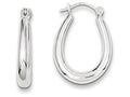 FJC Finejewelers 14k White Gold Polished Hoop Earrings