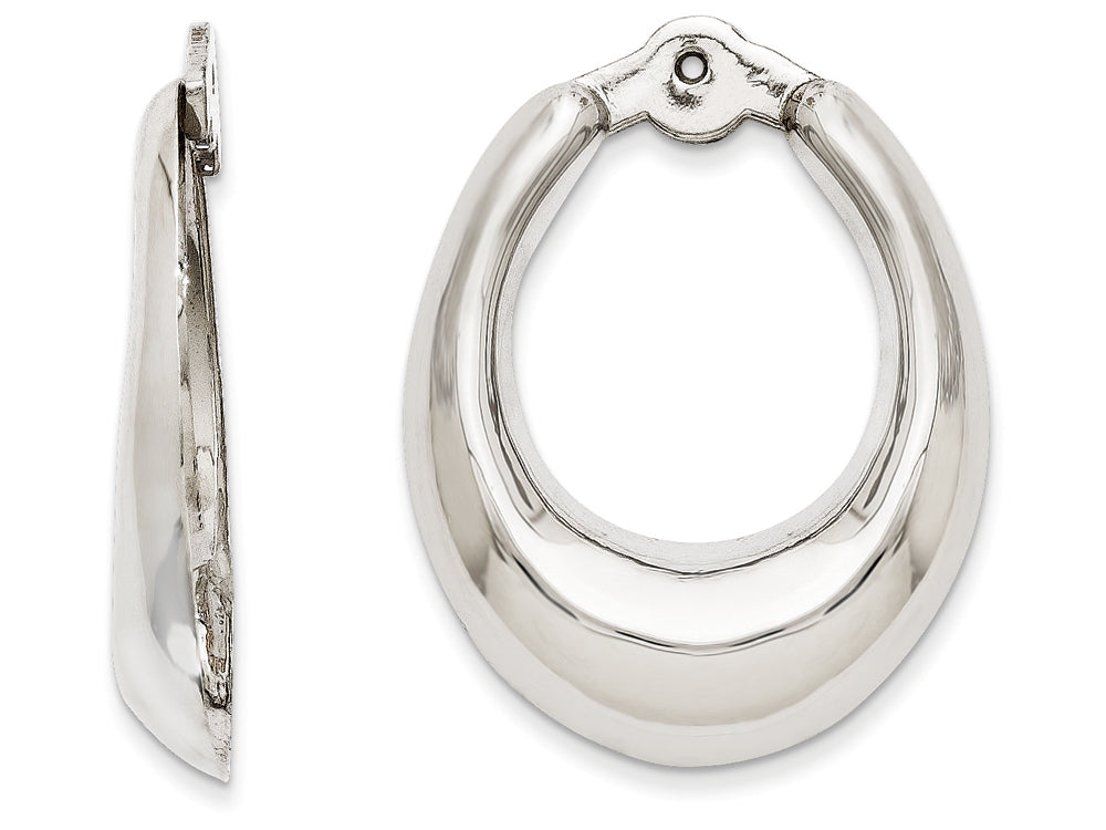 FJC Finejewelers 14k White Gold Polished Hoop Earring Jackets