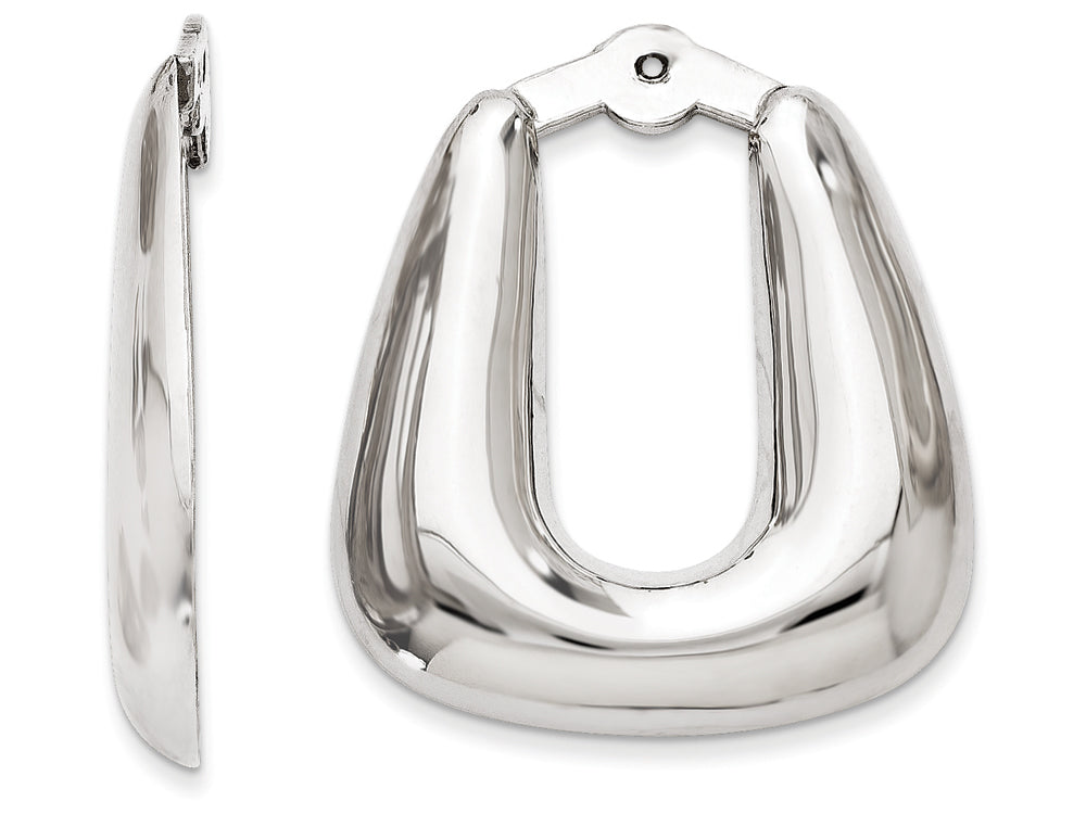 FJC Finejewelers 14k White Gold Polished Hoop Earring Jackets