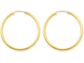 FJC Finejewelers 14k Yellow Gold Polished Round Endless 2mm Hoop Earrings