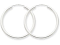 FJC Finejewelers 14k White Gold Polished Endless 2mm Hoop Earrings