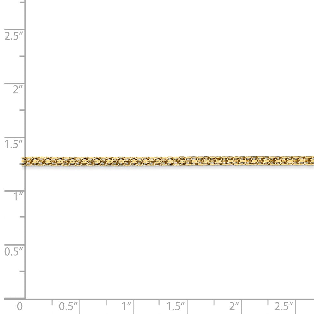 FJC Finejewelers 14 kt Yellow Gold 2mm Lightweight Flat Chain Anklet