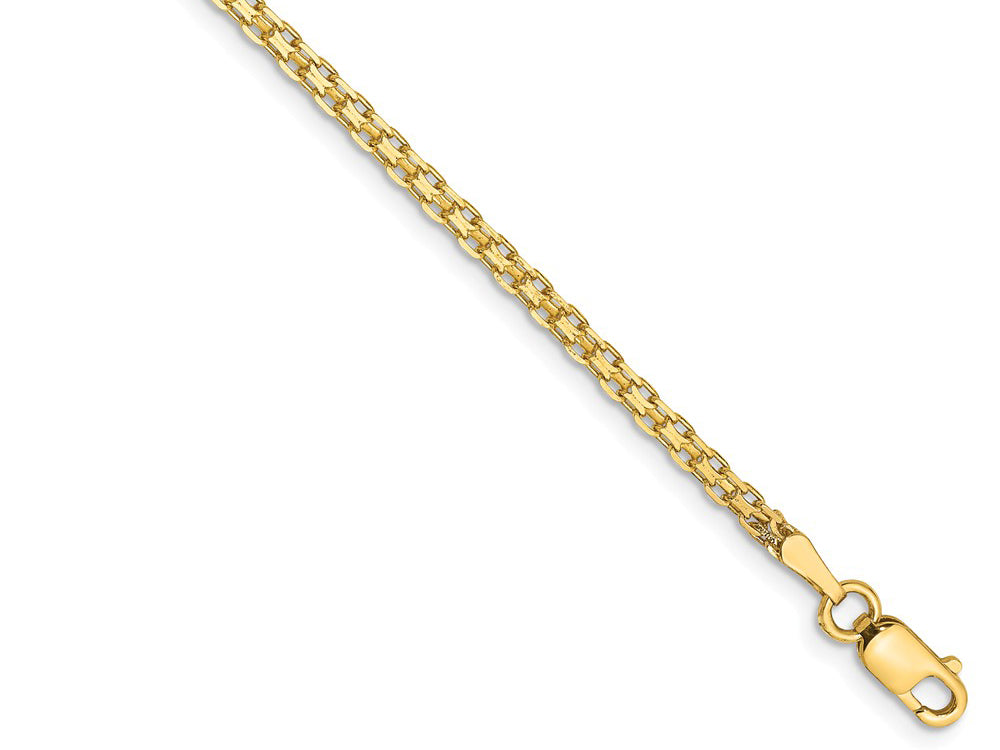FJC Finejewelers 14 kt Yellow Gold 2mm Lightweight Flat Chain Anklet