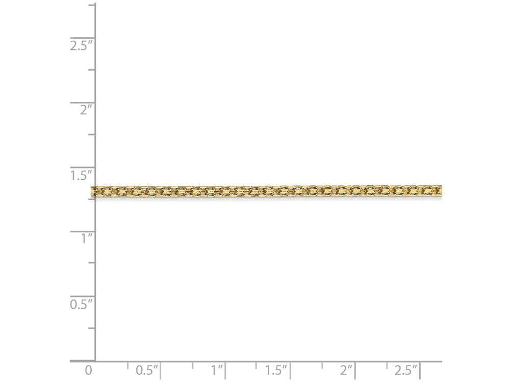FJC Finejewelers 18 Inch 14k Yellow Gold 2mm Lightweight Handmade Flat Chain Necklace