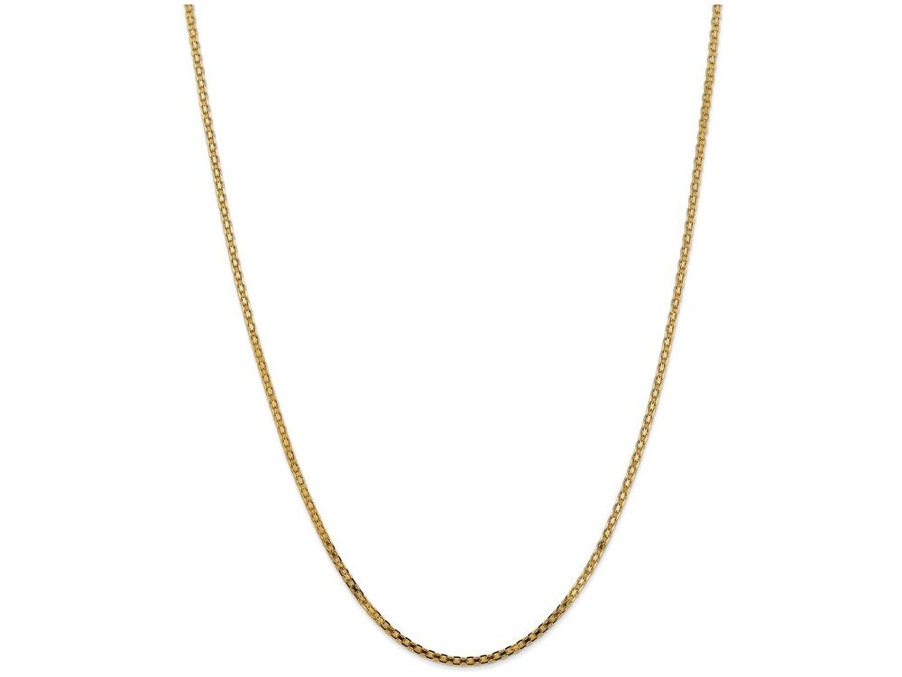 FJC Finejewelers 18 Inch 14k Yellow Gold 2mm Lightweight Handmade Flat Chain Necklace