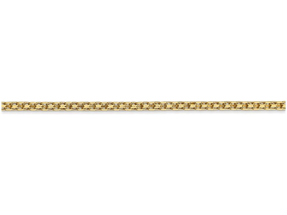 FJC Finejewelers 7 Inch 14k Yellow Gold 2mm Lightweight Handmade Flat Chain Bracelet