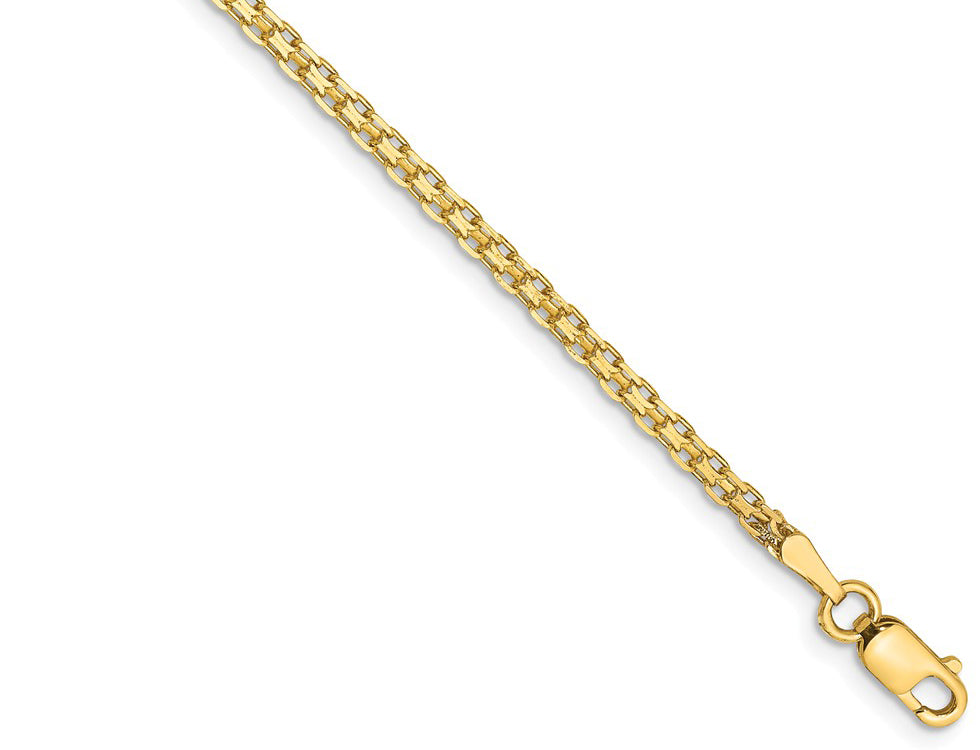 FJC Finejewelers 14 kt Yellow Gold 2mm Lightweight Flat Chain Anklet