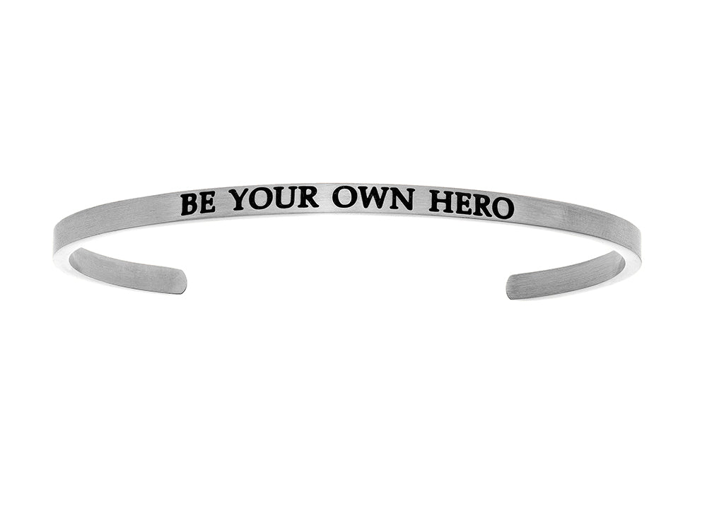 Intuitions Stainless Steel be Your Own Hero Cuff Bangle