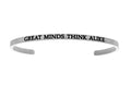 Intuitions Stainless Steel great Minds Think Alike Cuff Bangle