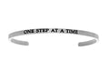 Intuitions Stainless Steel one Step At A Time Cuff Bangle