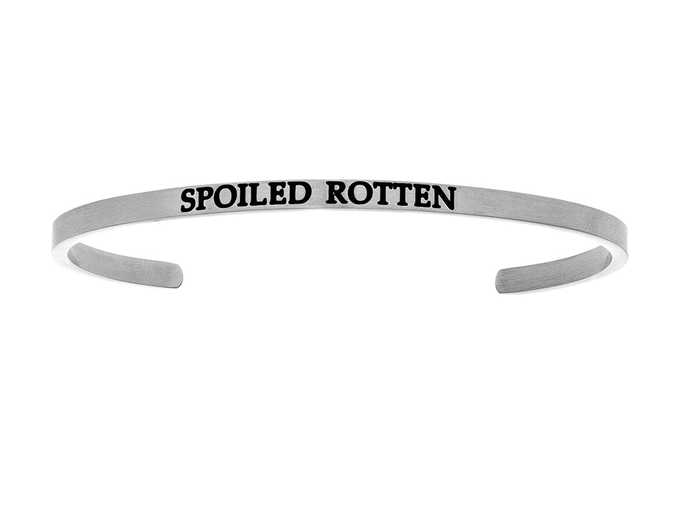 Intuitions Stainless Steel spoiled Rotten Cuff Bangle