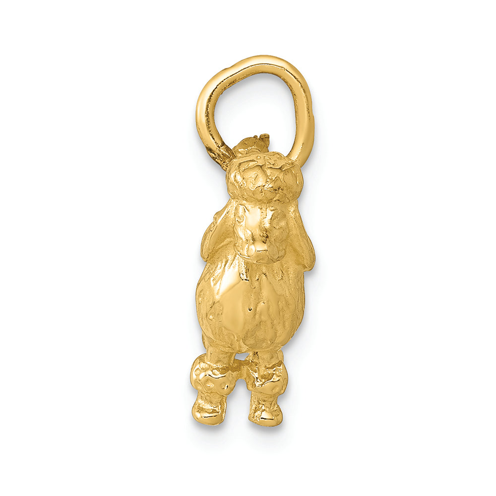 FJC Finejewelers 14k Yellow Gold Solid 3d Poodle Charm